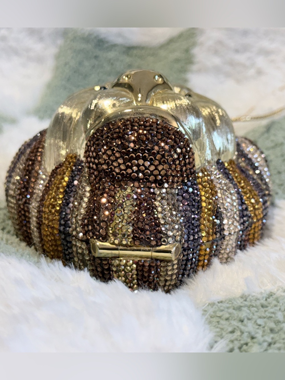 Judith Leiber Crystal Lion Head Miniaudière Swarovski Clutch with Full Set - Picture 4 of 13